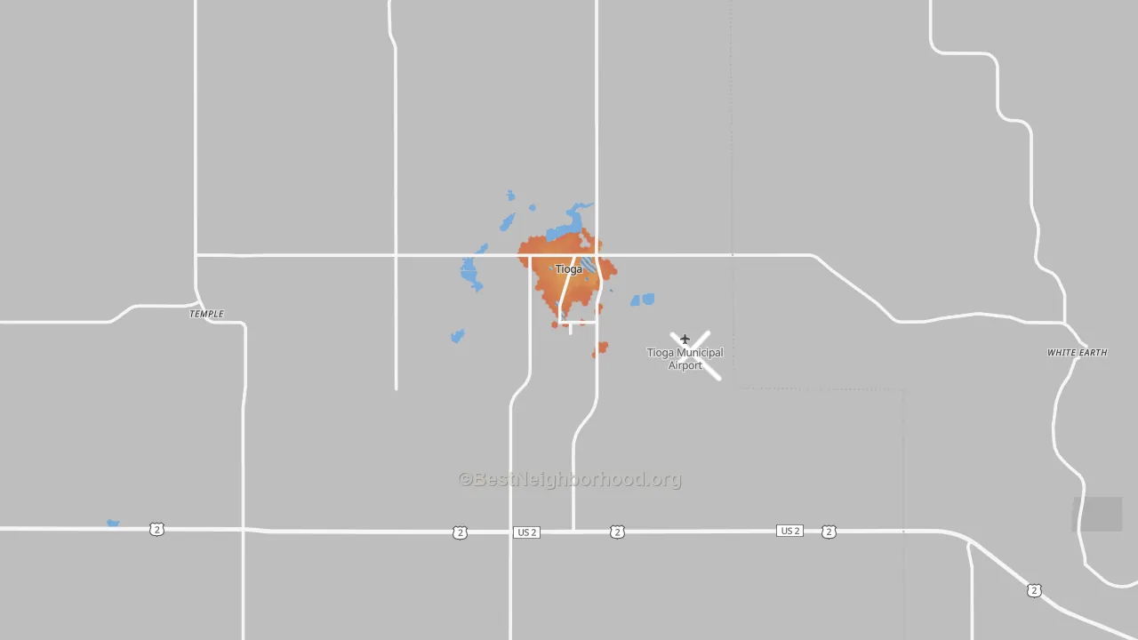 Bike Grade map of 58852, ND