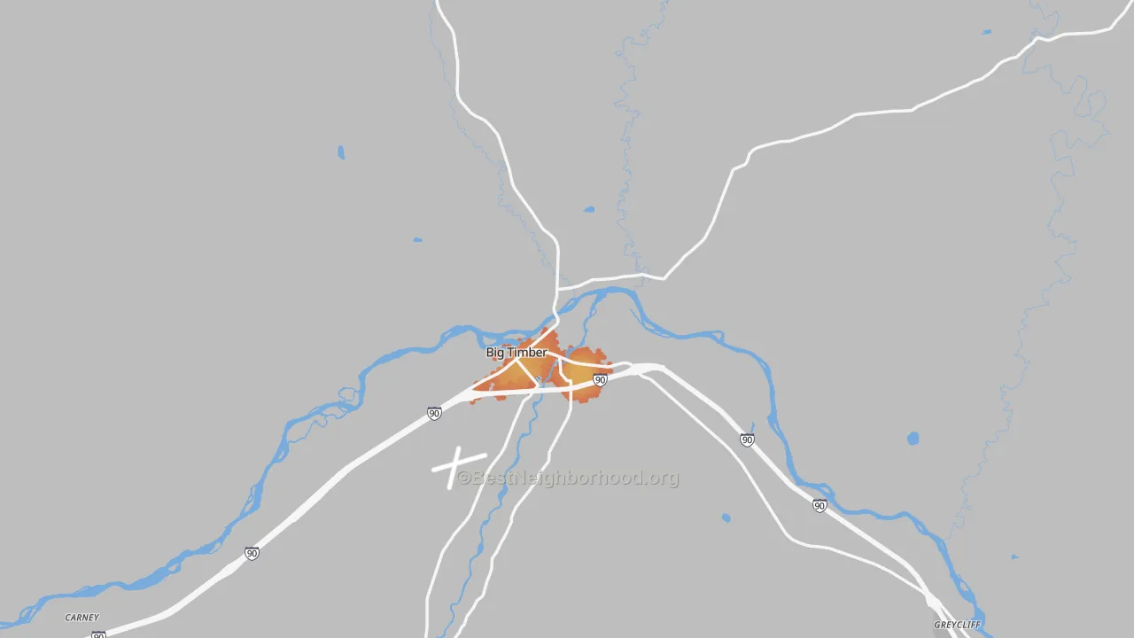 Bike Grade map of 59011, MT