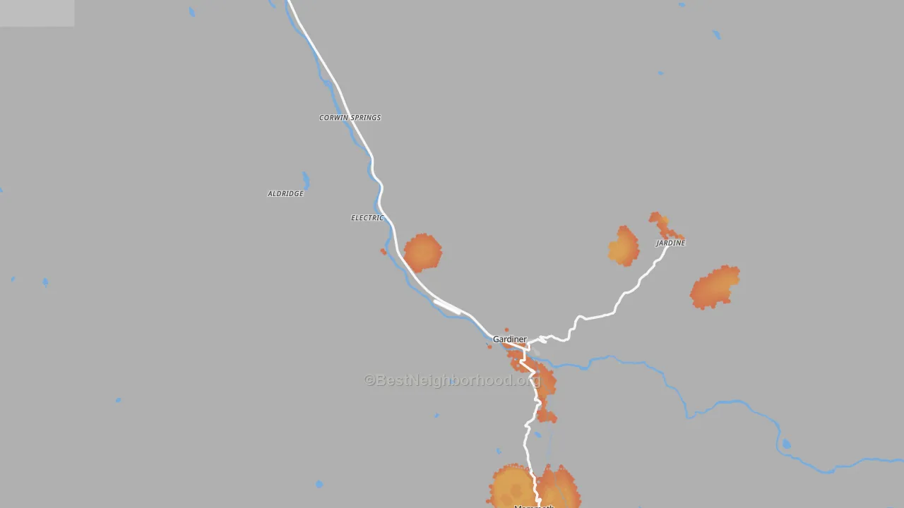 Bike Grade map of 59030, MT