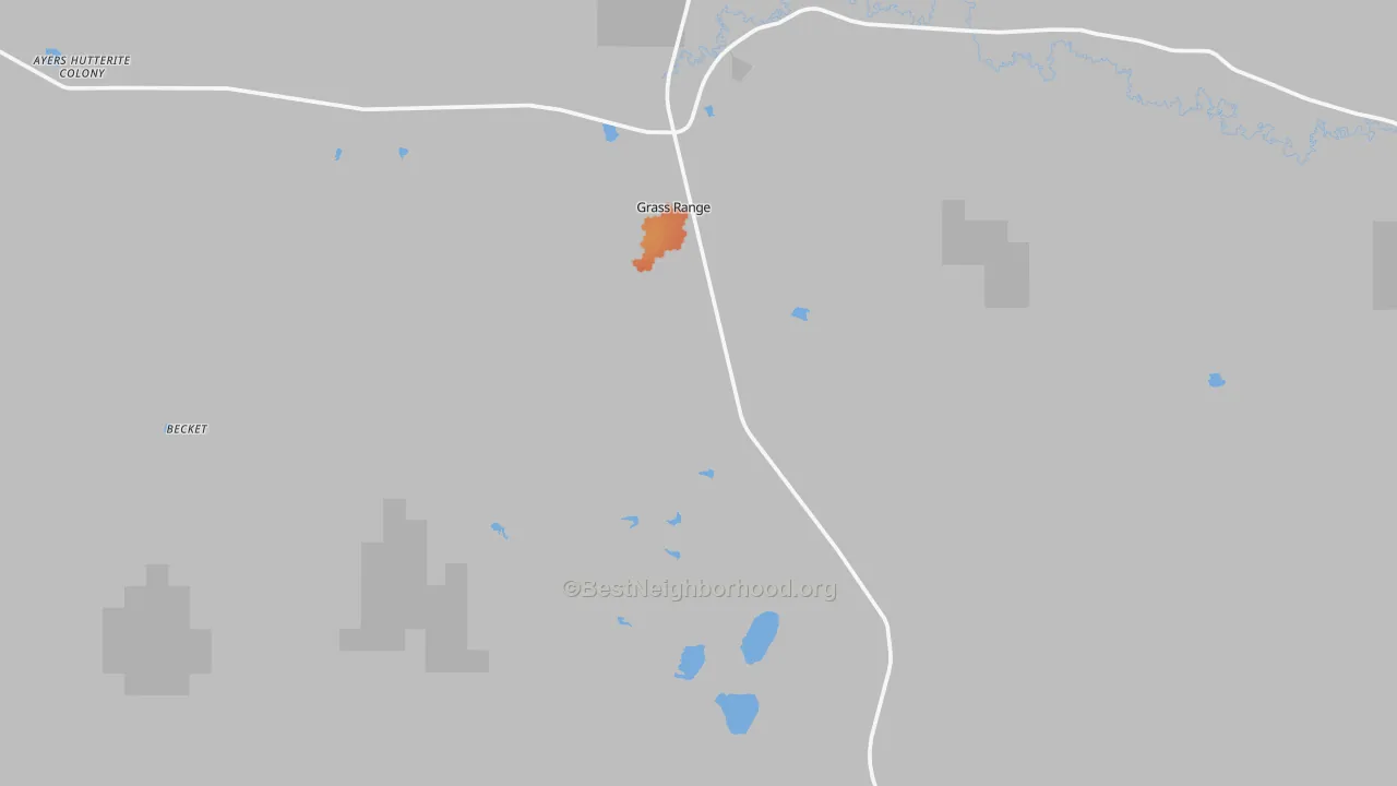 Bike Grade map of 59032, MT