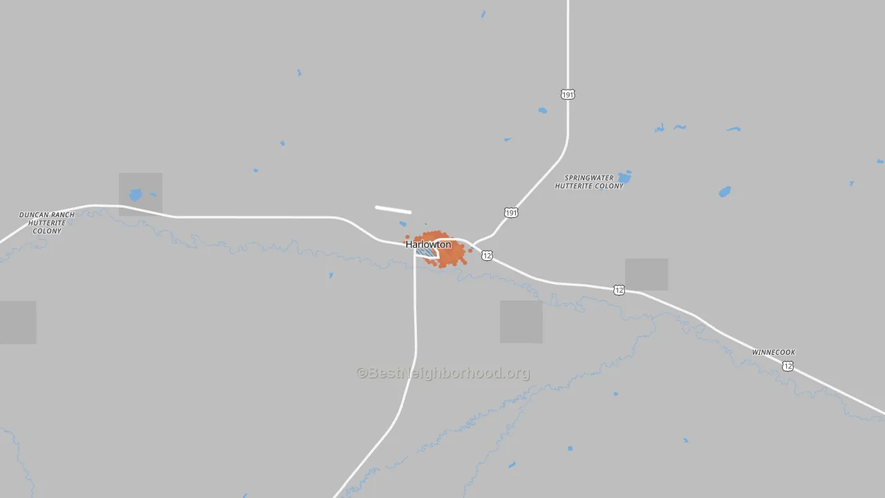 Bike Grade map of 59036, MT