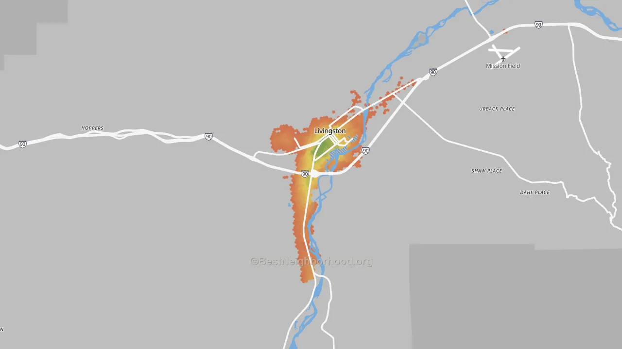 Bike Grade map of 59047, MT