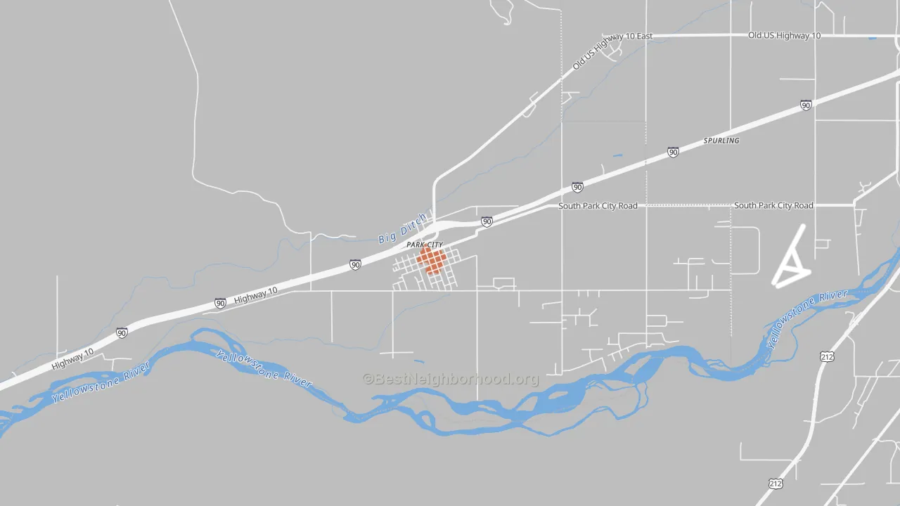 Bike Grade map of 59063, MT