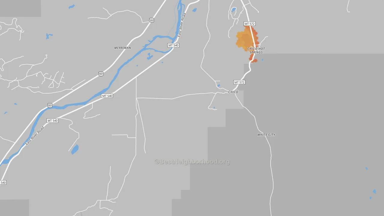 Bike Grade map of 59065, MT