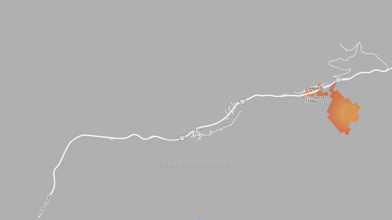 Bike Grade map of 59081, MT