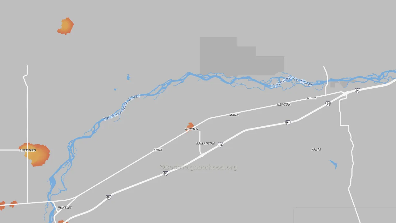 Bike Grade map of 59088, MT