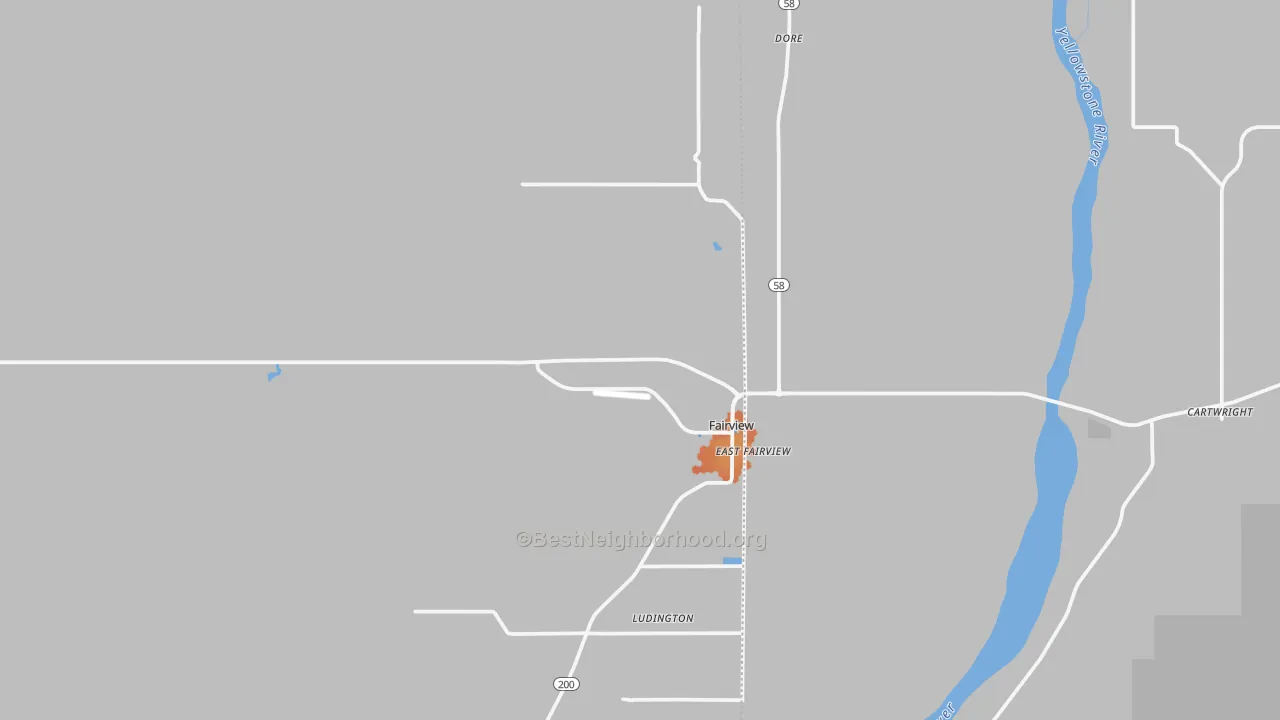 Bike Grade map of 59221, MT