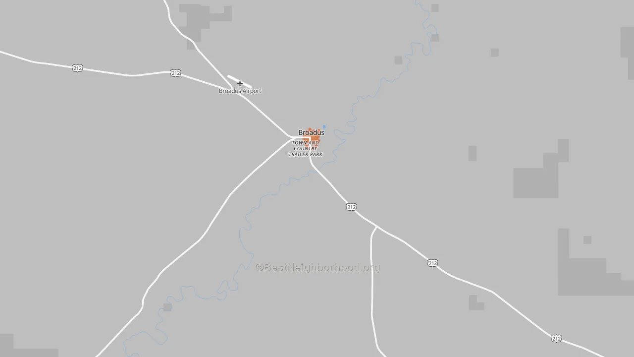 Bike Grade map of 59317, MT