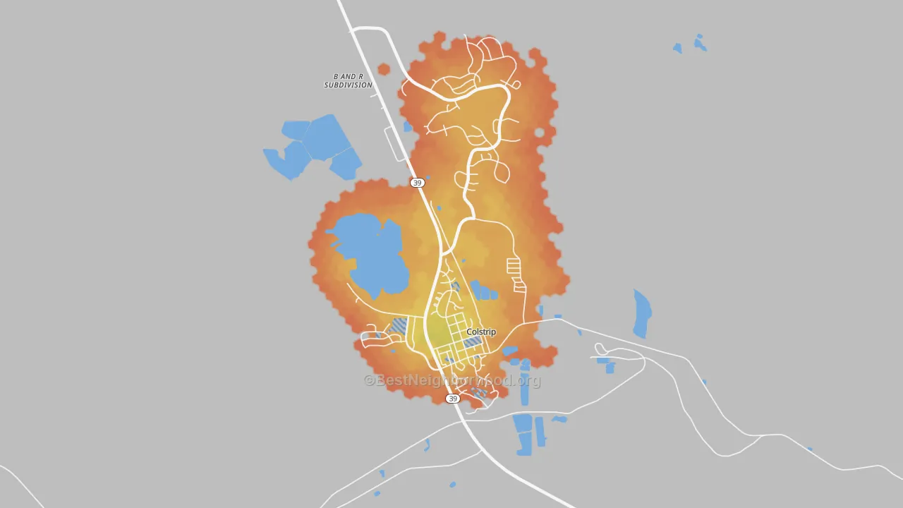 Bike Grade map of 59323, MT
