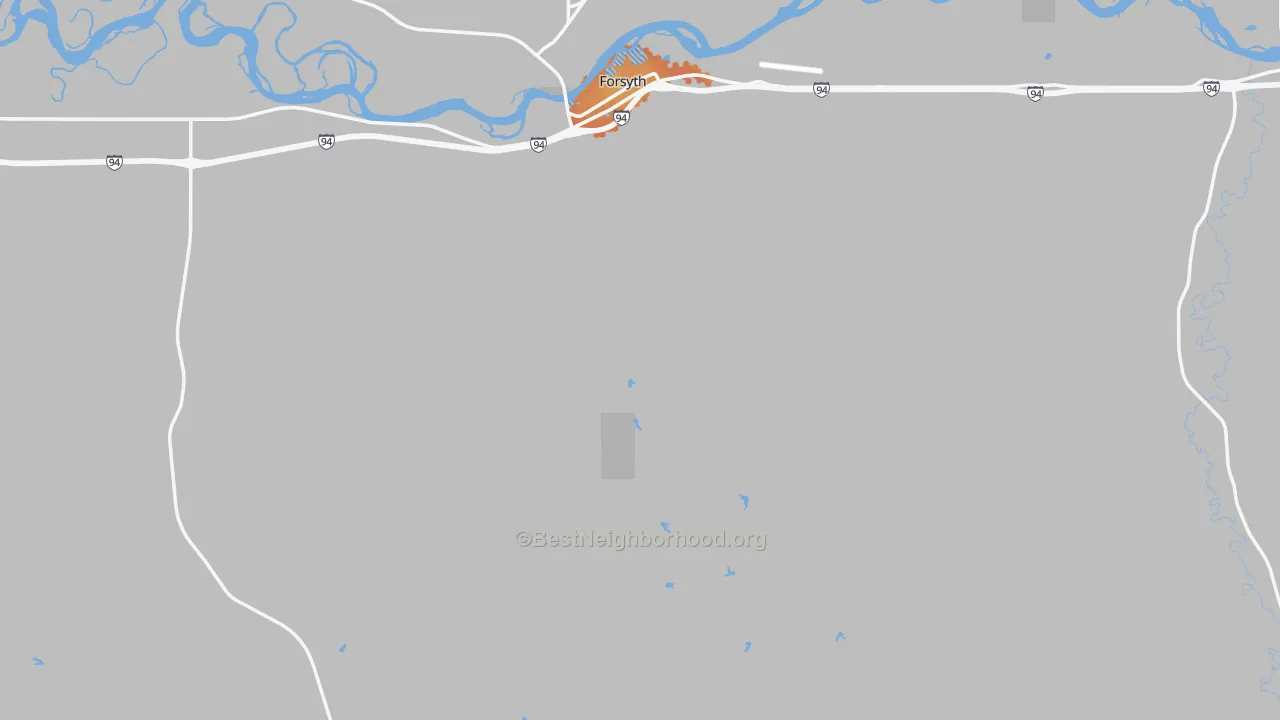 Bike Grade map of 59327, MT