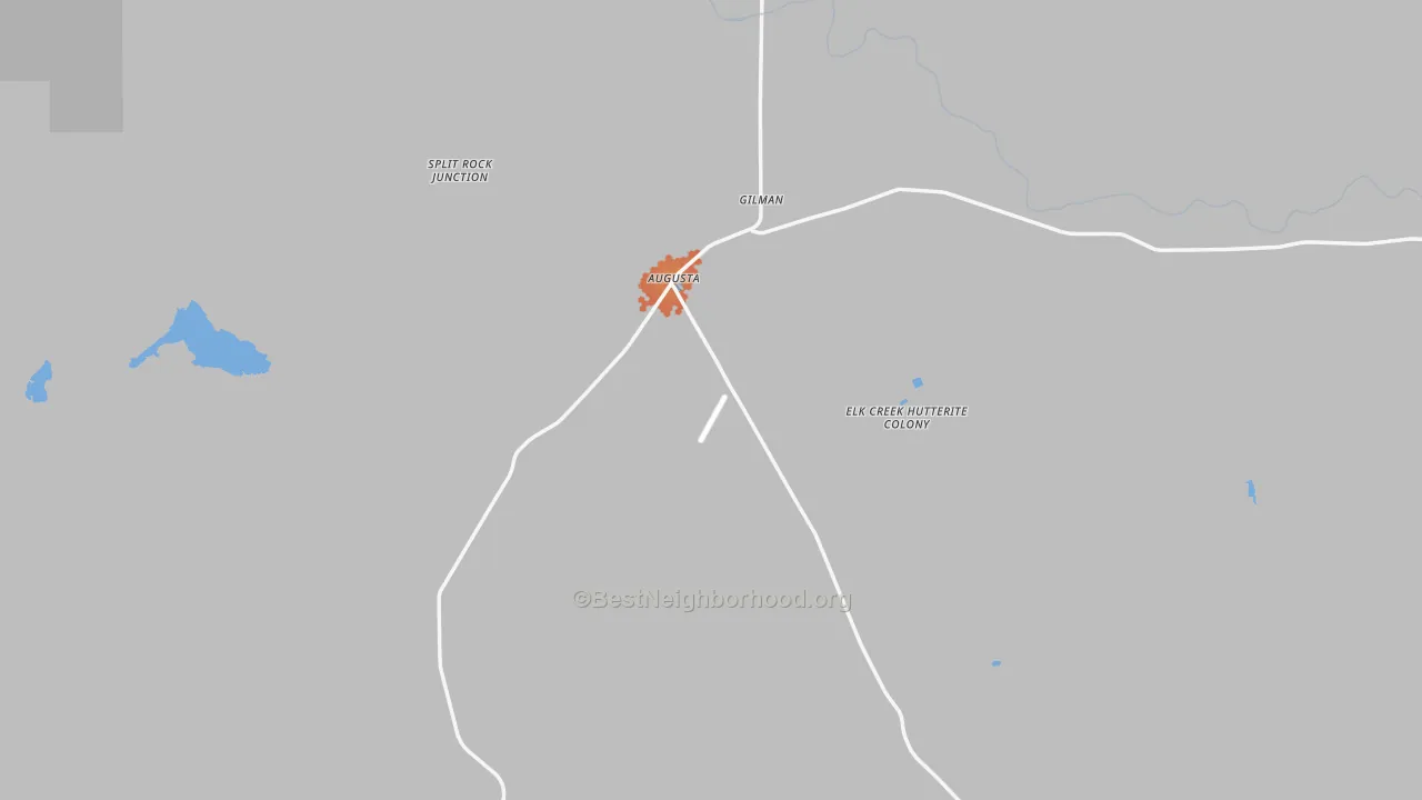 Bike Grade map of 59410, MT