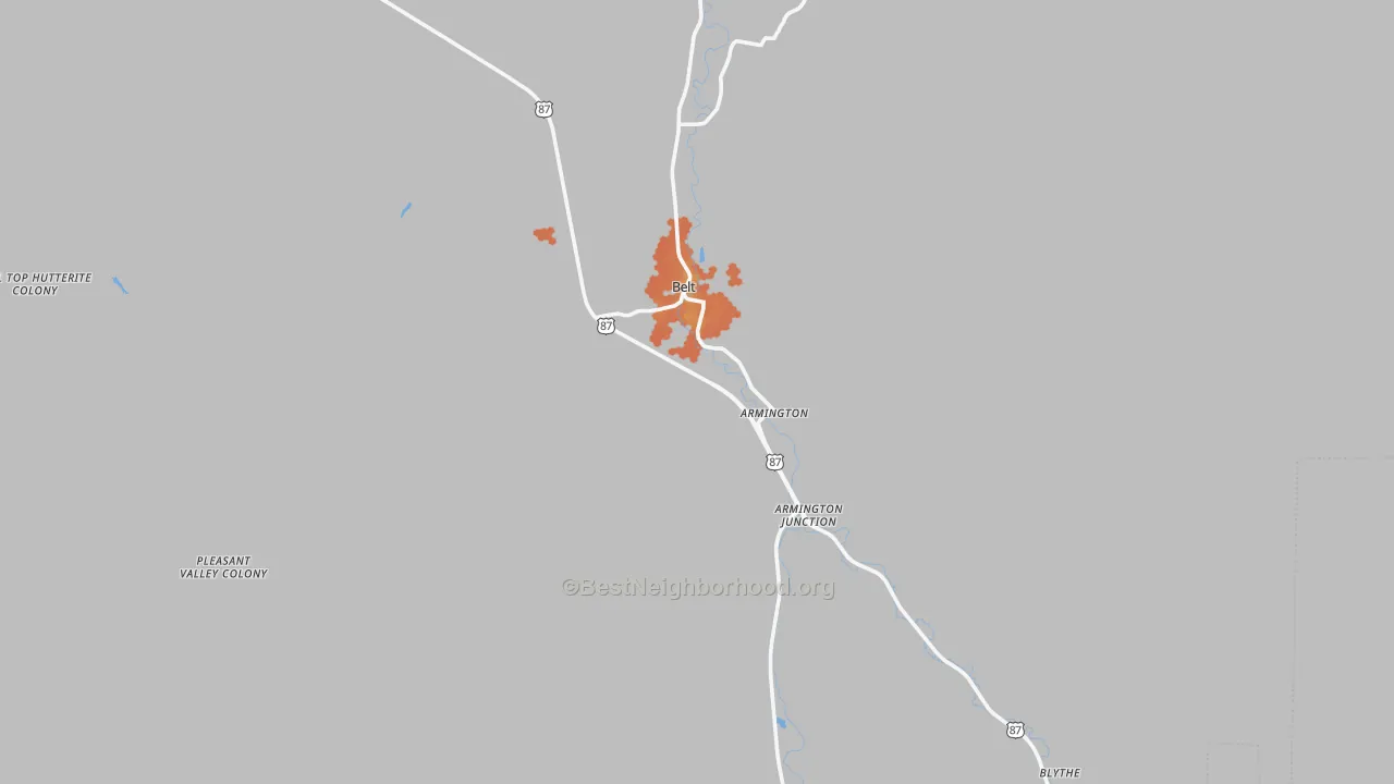 Bike Grade map of 59412, MT