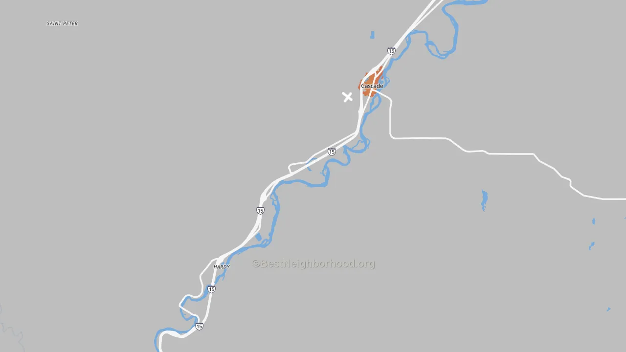 Bike Grade map of 59421, MT