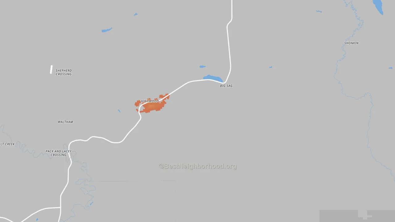 Bike Grade map of 59450, MT