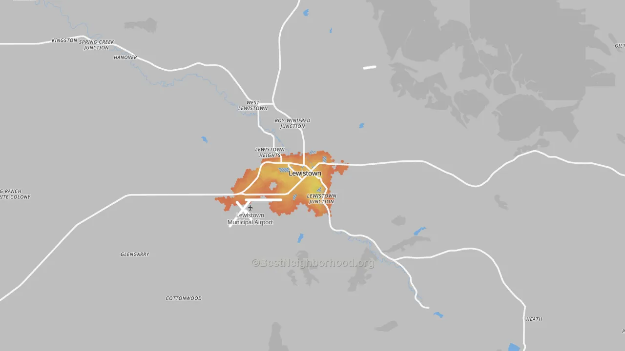 Bike Grade map of 59457, MT