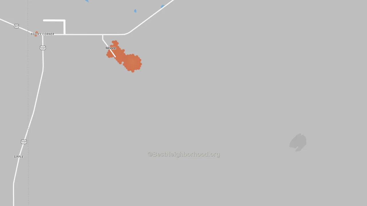 Bike Grade map of 59464, MT