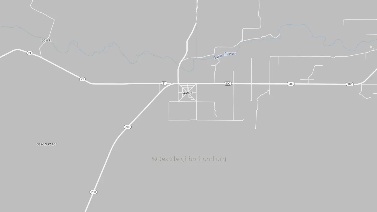 Bike Grade map of 59477, MT