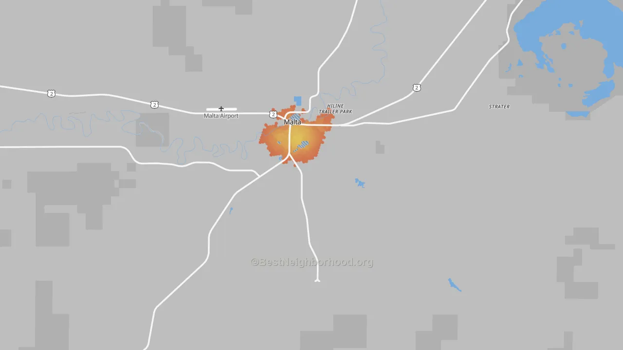 Bike Grade map of 59538, MT