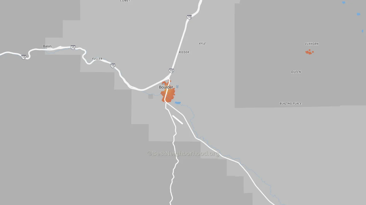 Bike Grade map of 59632, MT