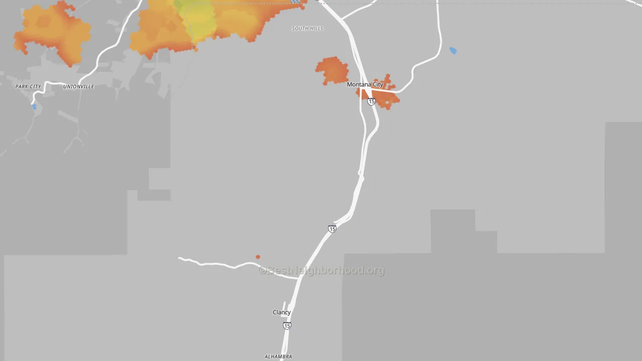 Bike Grade map of 59634, MT
