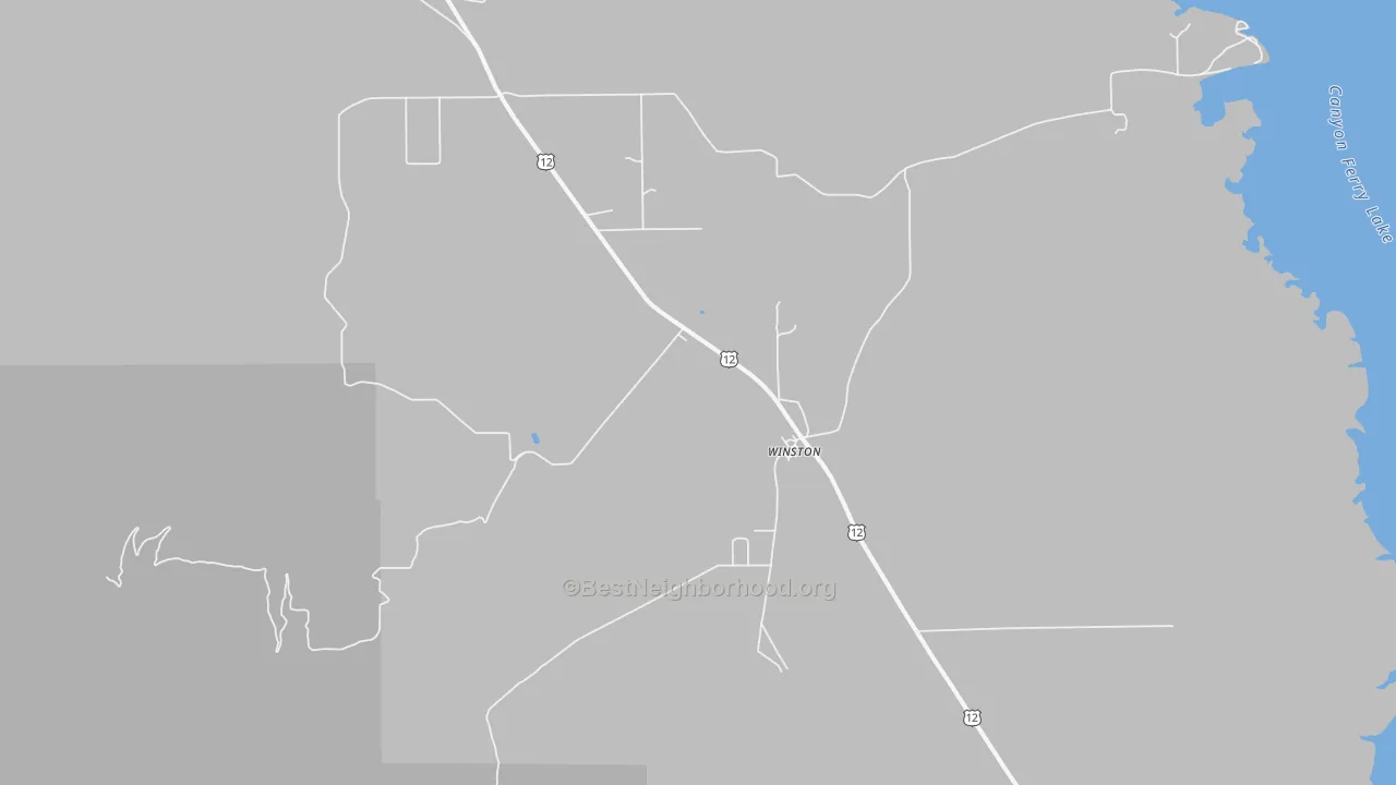 Bike Grade map of 59647, MT