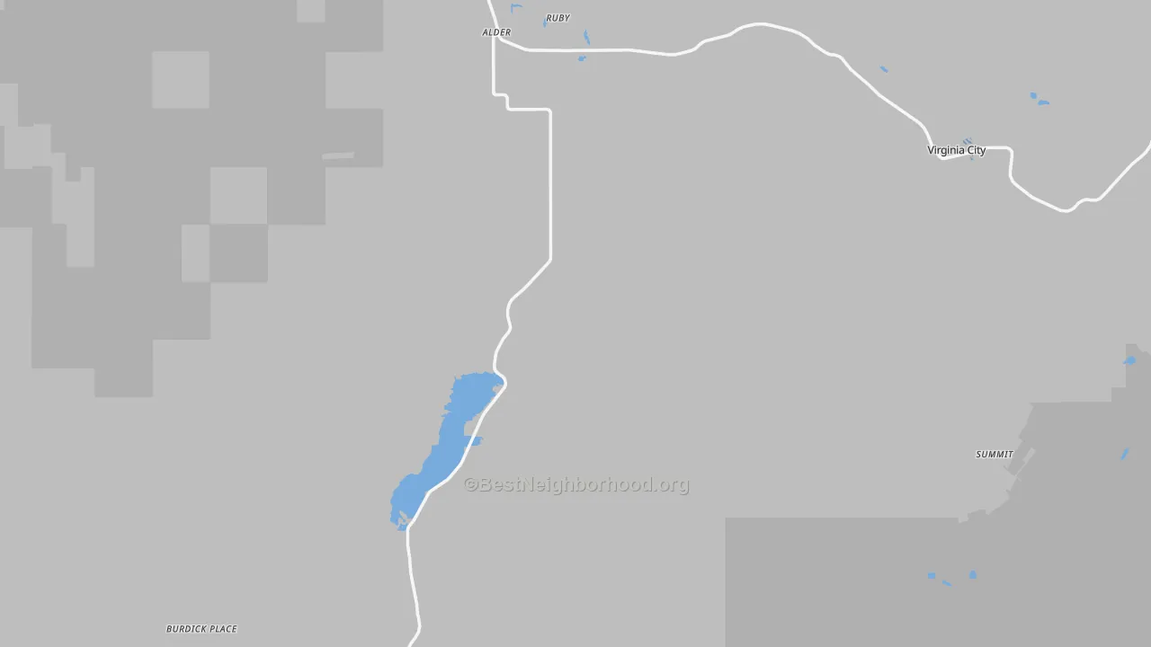 Bike Grade map of 59710, MT
