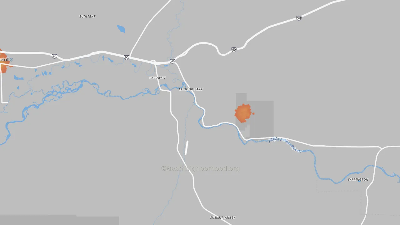 Bike Grade map of 59721, MT
