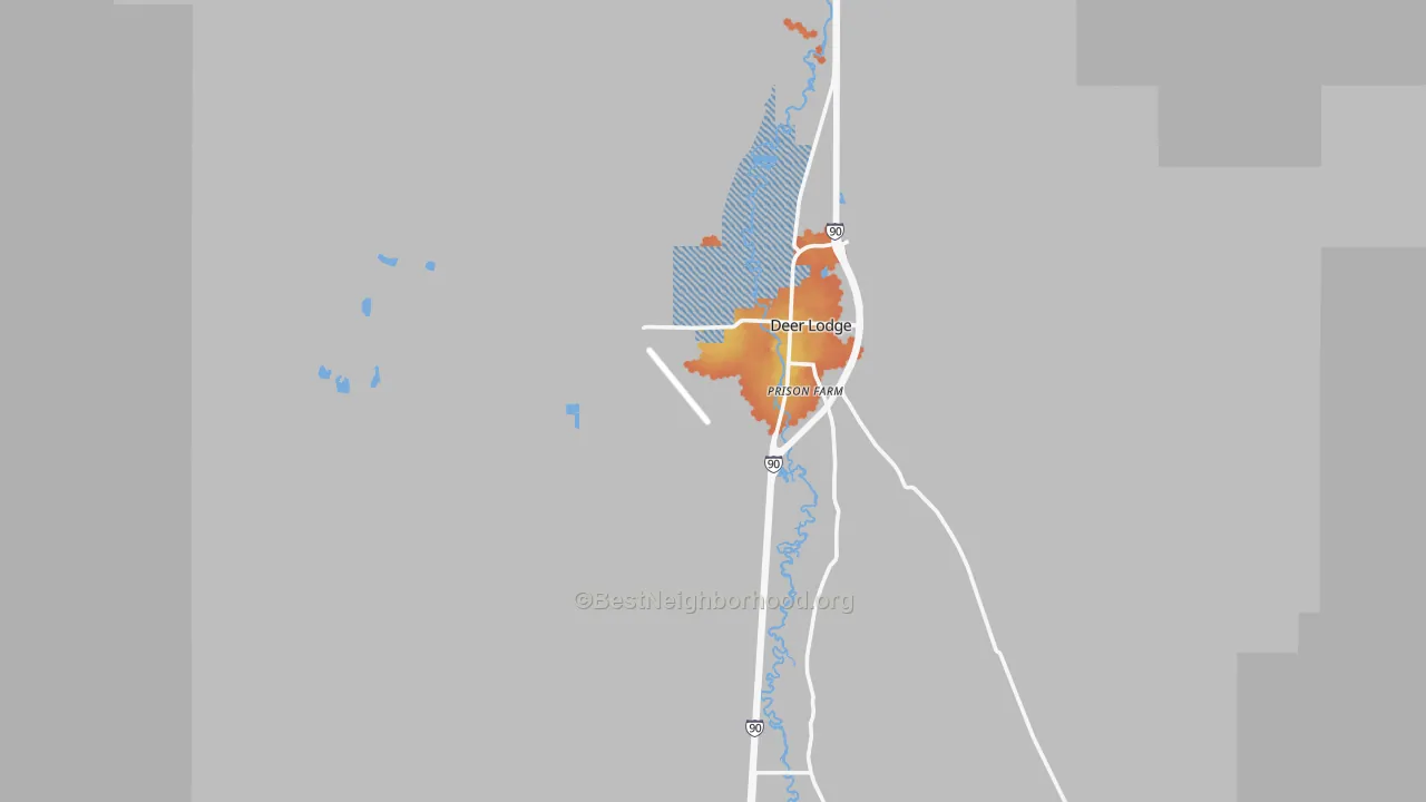 Bike Grade map of 59722, MT