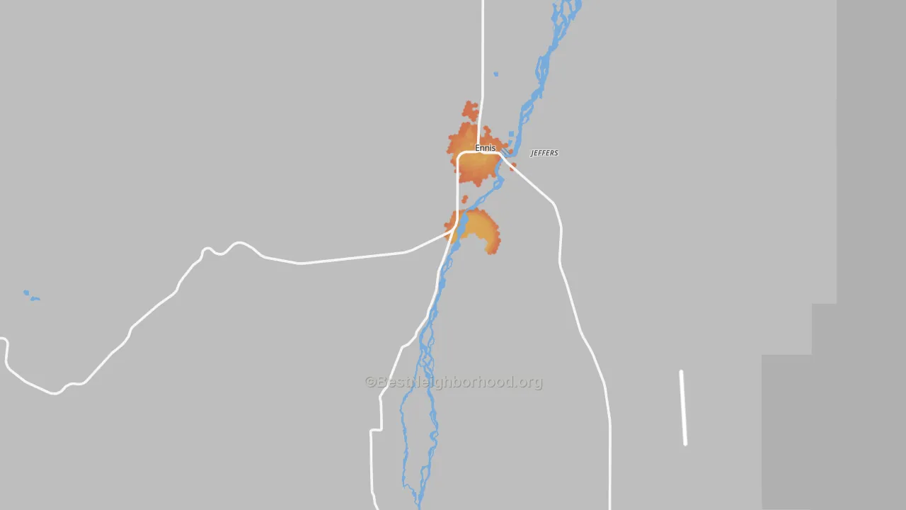 Bike Grade map of 59729, MT