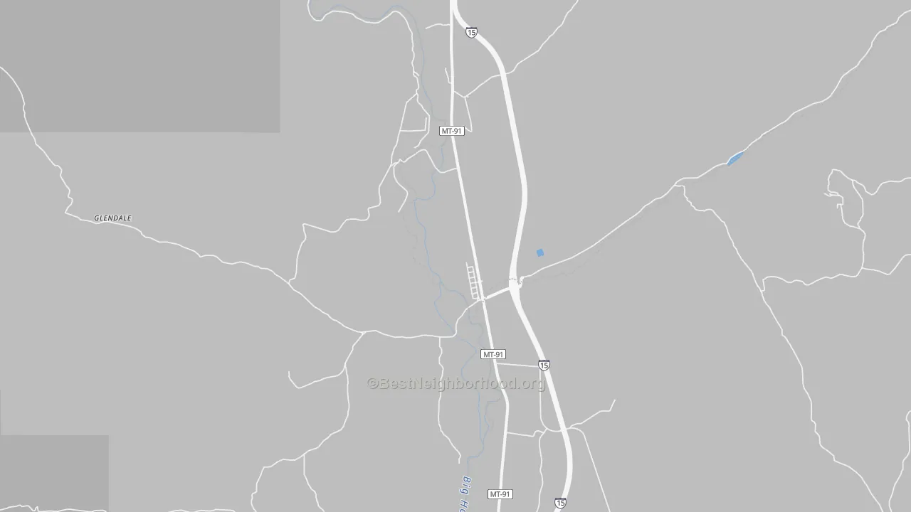 Bike Grade map of 59743, MT