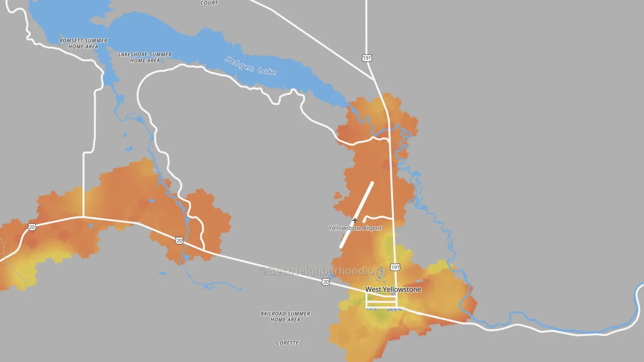 Bike Grade map of 59758, MT