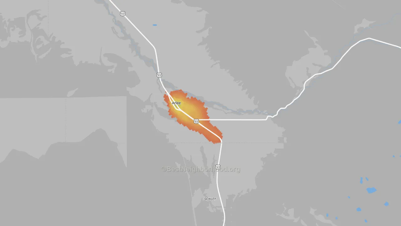 Bike Grade map of 59821, MT