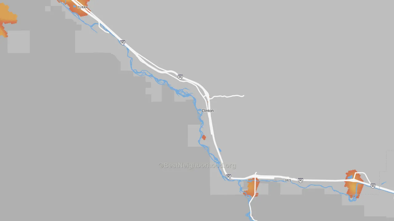 Bike Grade map of 59825, MT