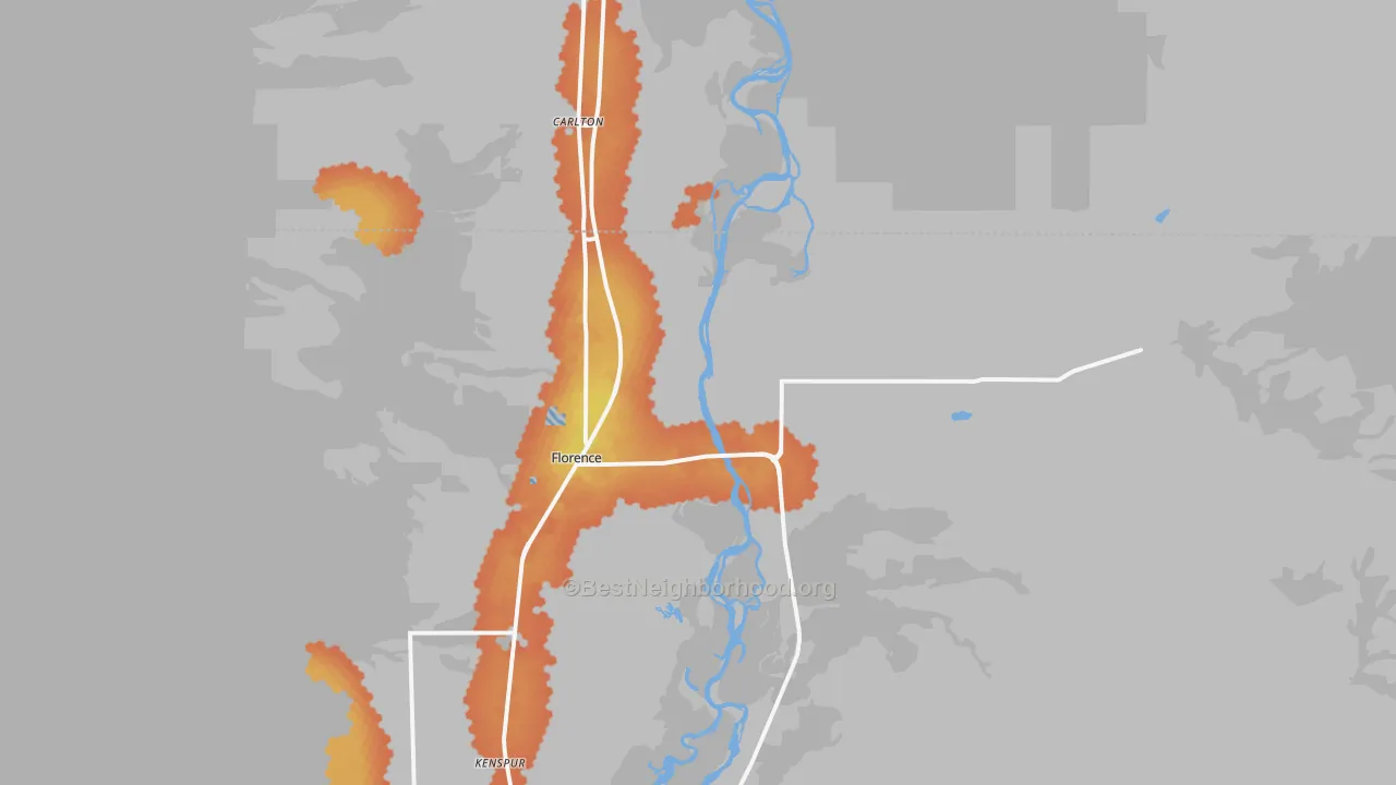 Bike Grade map of 59833, MT