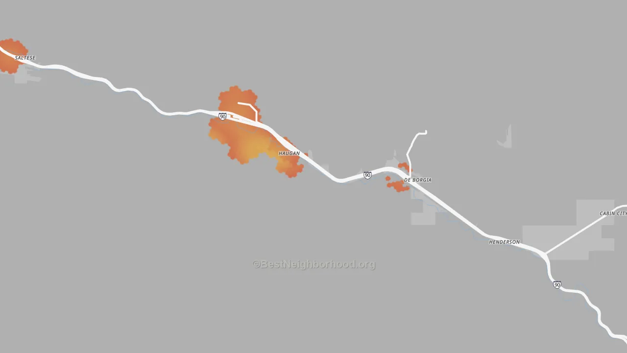 Bike Grade map of 59842, MT