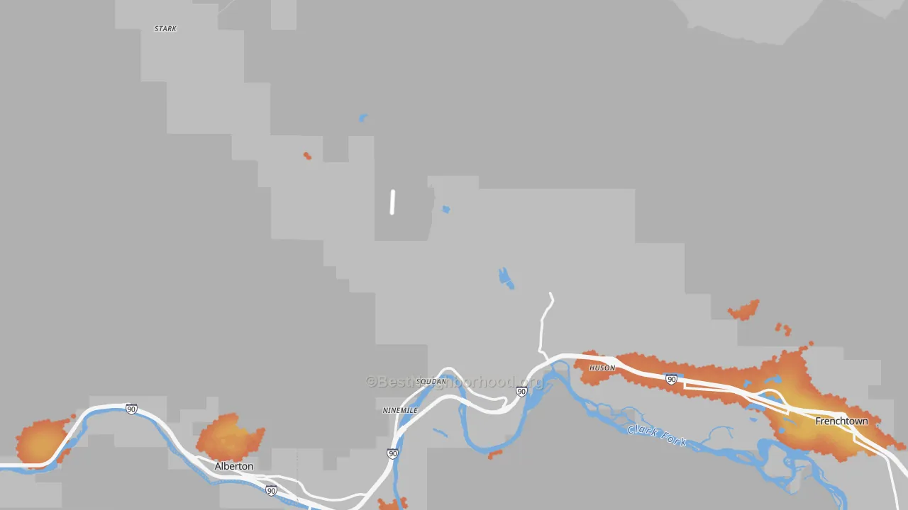 Bike Grade map of 59846, MT