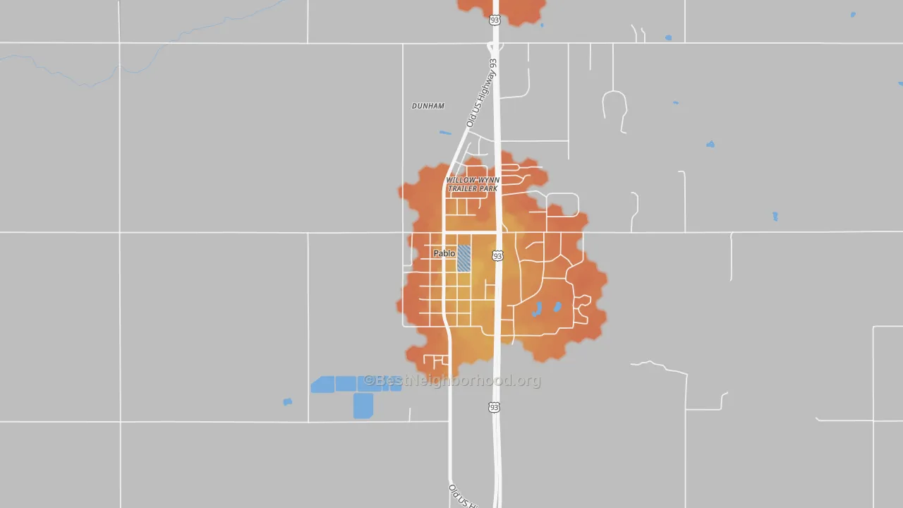 Bike Grade map of 59855, MT