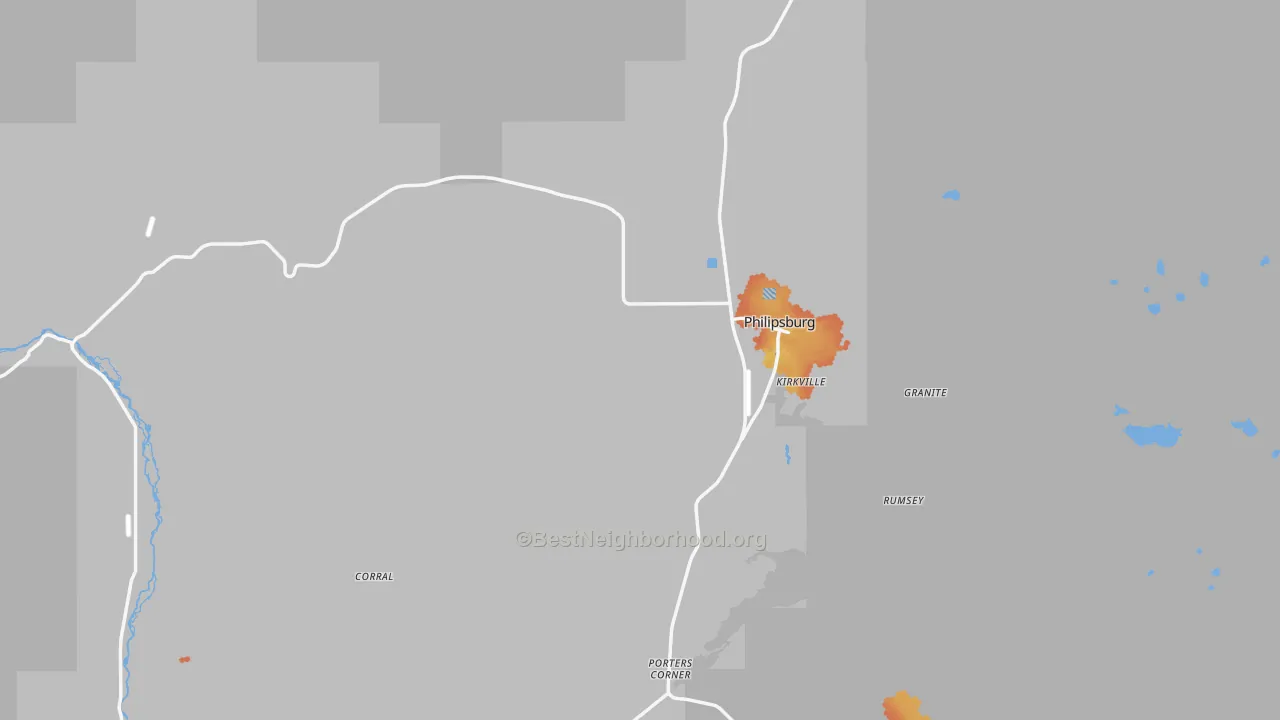 Bike Grade map of 59858, MT