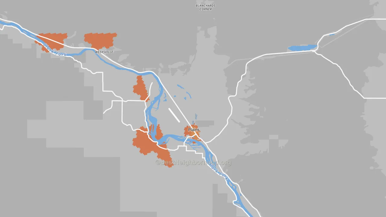 Bike Grade map of 59859, MT