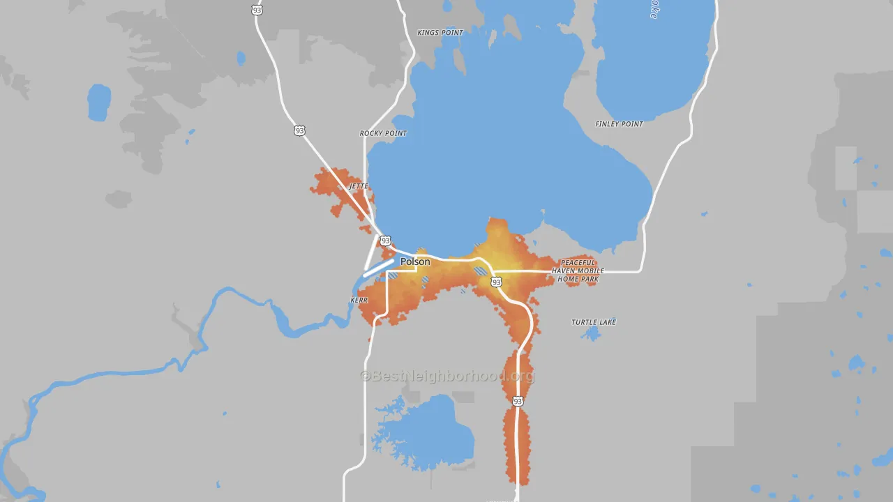 Bike Grade map of 59860, MT