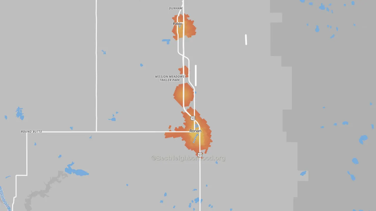 Bike Grade map of 59864, MT