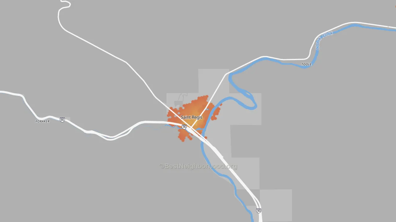 Bike Grade map of 59866, MT