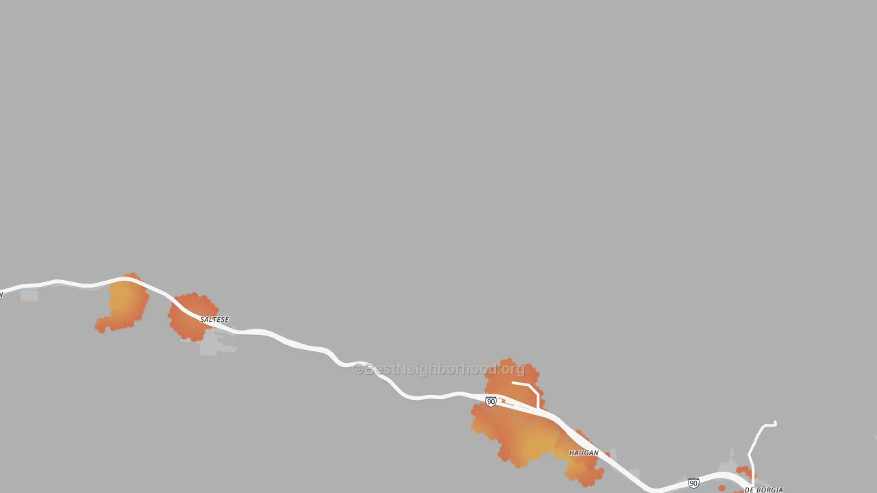 Bike Grade map of 59867, MT