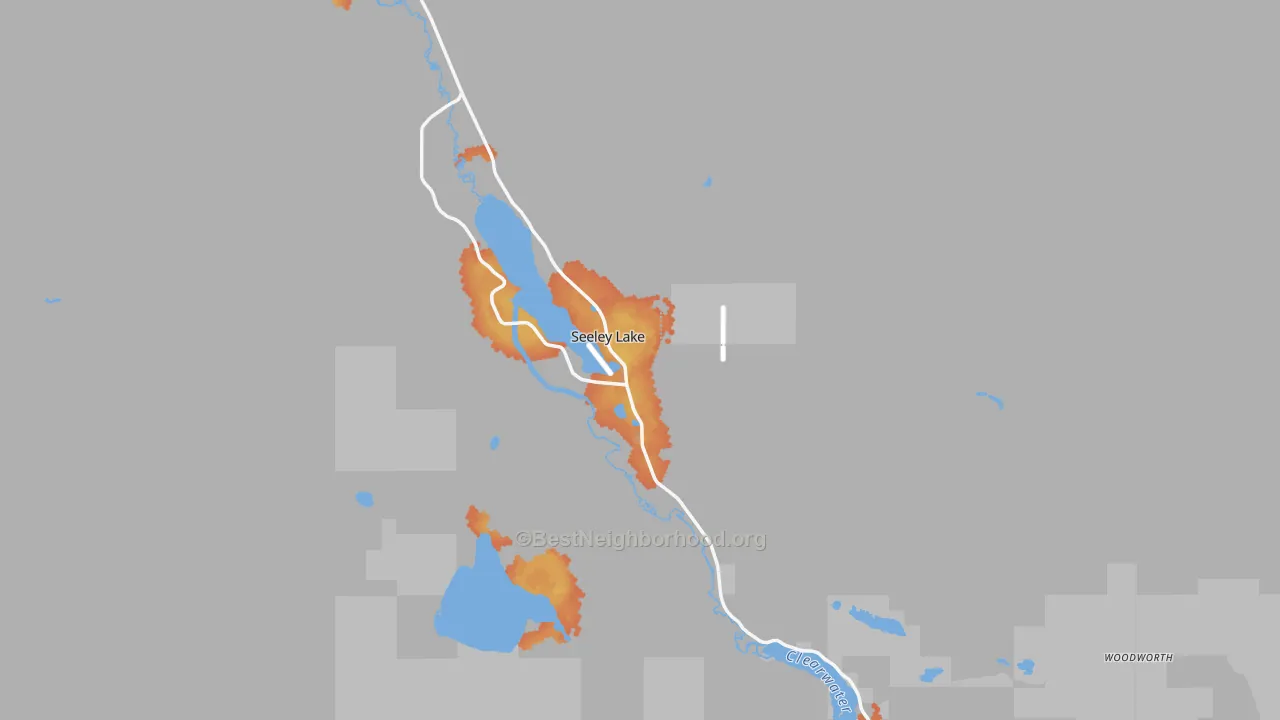 Bike Grade map of 59868, MT