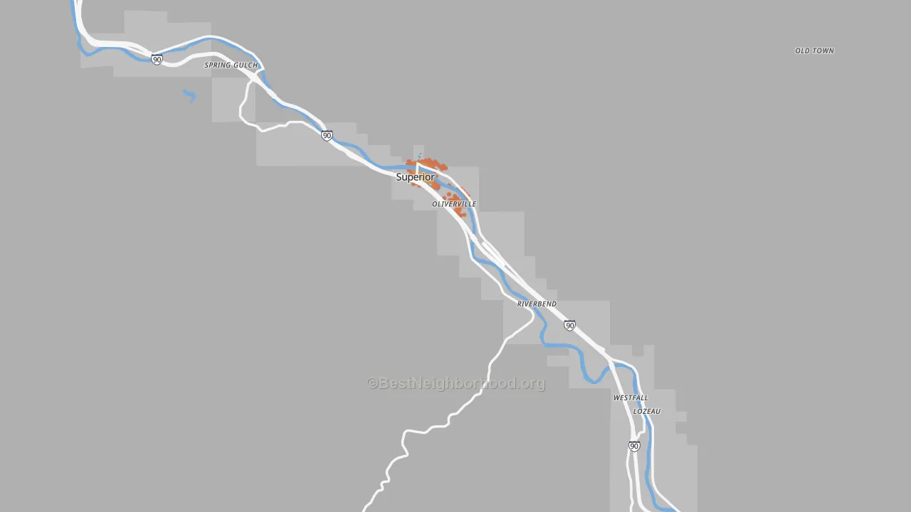 Bike Grade map of 59872, MT