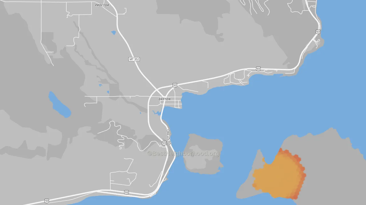 Bike Grade map of 59914, MT