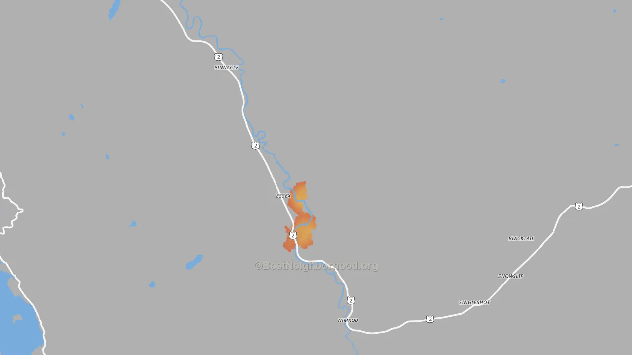 Bike Grade map of 59916, MT