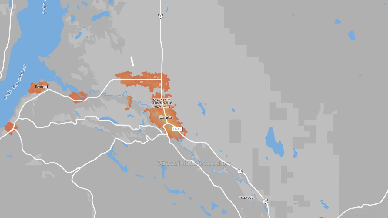 Bike Grade map of 59917, MT