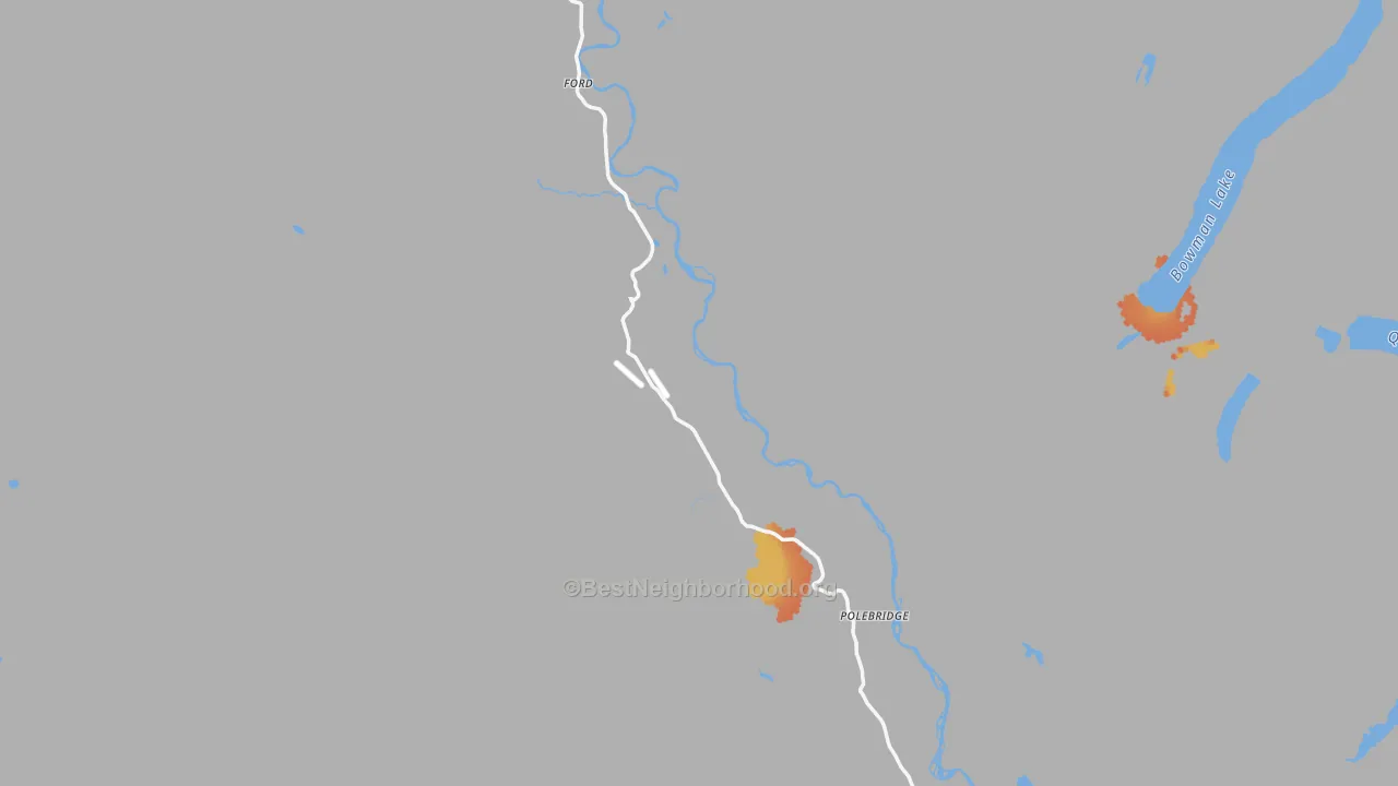 Bike Grade map of 59928, MT