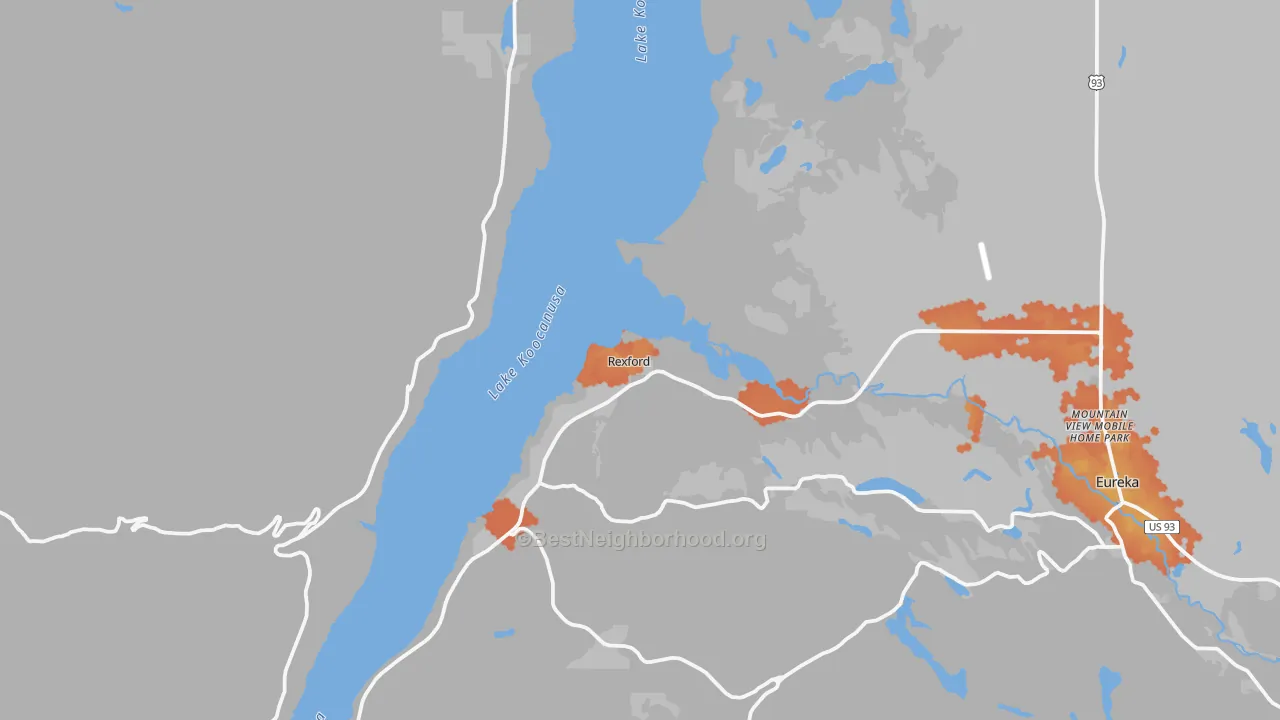 Bike Grade map of 59930, MT